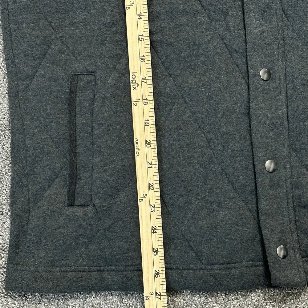 Banana Republic Quilted‎ Full-Zip Sweatshirt Jacket -Men's LARGE-Charcoal Grey